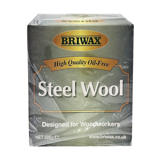 BRIWAX 鋼絲絨 0000號, 高品質無油, 木工專用, 225g, 12 x 7.2 x 13.1cm, 1盒