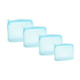 OUTSY 可密封果凍QQ矽膠食物夾鏈袋 食品級矽膠 安全無毒 經久耐用 可重複使用環保好清洗 耐冰耐熱 可微波加熱, 1組