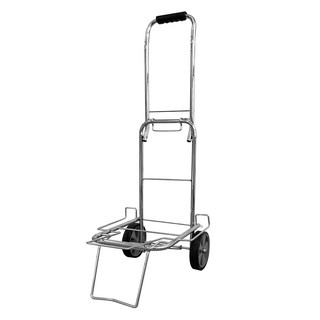탐사 크롬 도금 핸드카트 중형, 실버, 1개