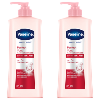 Vaseline 凡士林 十效彈潤煥亮潤膚露 320ml 深層保濕 改善暗沉 彈潤亮白, 2件