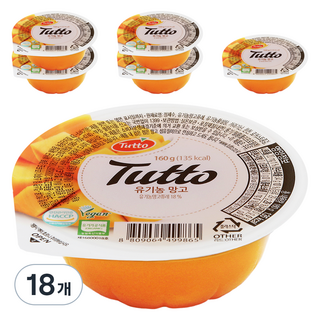 Tutto 芒果口味果凍, 160g, 18個