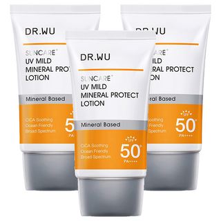 DR.WU 達爾膚 低敏物理舒緩防曬乳, 35ml, 3條
