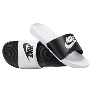 NIKE 耐吉 男款 VICTORI ONE SLIDE MIX 拖鞋 DD0234-100, 黑色 + 白色, 27cm