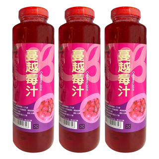 埔里鎮農會 蔓越莓汁, 800g, 3瓶