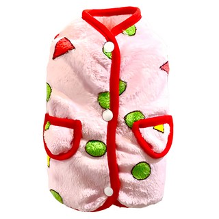 SassyDog 毛絨馬甲, 粉色菱格, 1件