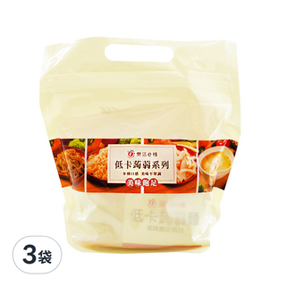 樂活E棧 蒟蒻海藻烏龍 低卡蒟蒻麵 Q彈有嚼勁 小包裝方便攜帶, 1.2kg, 3袋