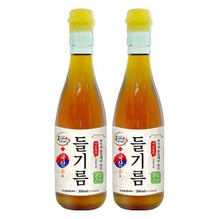 BokineMeokgeori 以整顆白蘇子製成的低溫壓榨溫和口味韓國產清澈蘇子油, 300ml, 2個