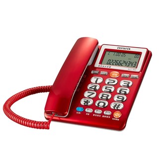aiwa 愛華 超大字鍵助聽有線電話 紅色, ALT-890