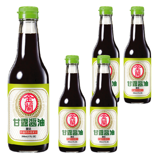 金蘭 甘露醬油 非基因改造黃豆 海藻糖 清爽順口 鮮甜不膩, 500ml, 5瓶