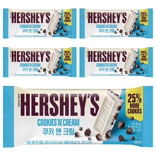 HERSHEY'S 好時 巧酥可可片, 25% More Cookies, 100g, 5片