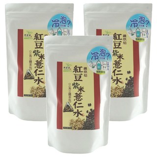 AWAStea 阿華師 紅豆紫米薏仁水 (三角立體茶包) 纖烘焙, 15g, 12包, 3袋