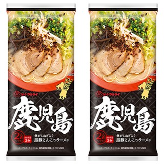 丸太 鹿兒島黑豚骨拉麵 185g 2包 - 湯頭濃郁、麵條Q彈 在家輕鬆享受道地日本風味