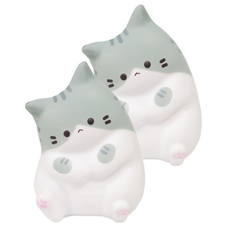 agaplus 蓬鬆棉花糖貓咪捏捏樂 鯖魚, 2個