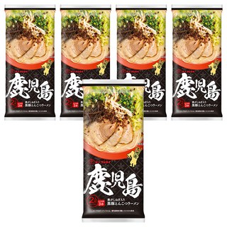 丸太 鹿兒島黑豚骨拉麵 185g 5包 - 濃郁豚骨湯底 Q彈麵條 快速上桌