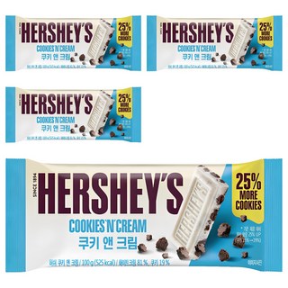HERSHEY'S 好時 巧酥可可片, 25% More Cookies, 100g, 4片