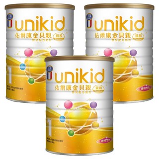 unikid 佑爾康 金貝親嬰兒配方 親和Premium 1號, 0-12個月, 850g, 3罐
