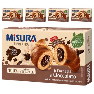 MiSURA 巧克力夾心全麥可頌麵包, 5盒, 308g