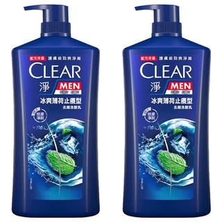CLEAR 淨 男冰爽薄荷止癢型去屑洗髮乳, 1.2kg, 2瓶