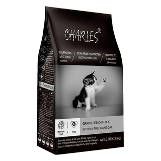 CHARLES 查爾斯 無穀幼母貓糧, 深海鮮魚 + 雙鮮凍乾, 1.5kg, 1袋