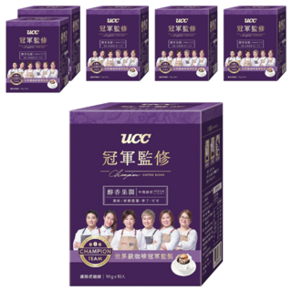 ucc Champion Coffee Blend 冠軍監修 醇香果調濾掛式咖啡10g*10包*6盒, 10g