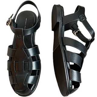 RUNA MARTIN 女款編織涼鞋, 黑色, 250