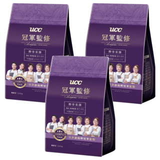 ucc 冠軍監修醇香果調咖啡豆, 咖啡豆(無研磨), 225g, 3包