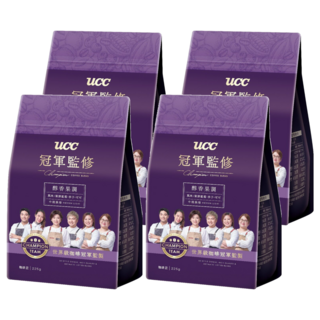 ucc Champion Coffee Blend 冠軍監修 醇香果調, 咖啡豆(無研磨), 225g, 4包