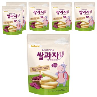 ibobomi 嬰兒米餅, 紫薯味, 30g, 6包