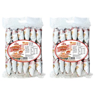 Oishi 上好佳 鮮蝦片 迷你包歡樂小點心原味 18個, 90g, 2組