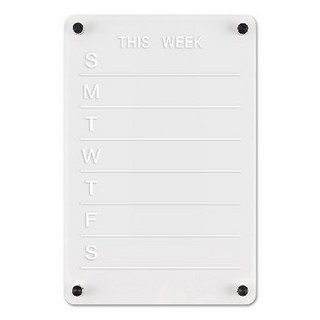周/月計畫留言板冰箱貼, 單個裝, 亞克力/磁鐵材質, 01, 20cm x 30cm