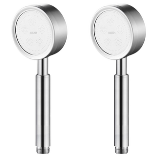 304不鏽鋼節水增壓蓮蓬頭 2個, 不鏽鋼, 1組