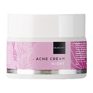 Scarlett Whitening 柔白修護晚霜, Acne Cream Night 20g, 1罐