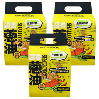 無敵拌麵 醬香蔥油 3包, 非油炸麵體 選用風乾麵體, 9包