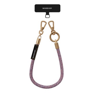 MAGEASY 8.3mm Wrist Strap 手腕掛繩片組, 1個, 幻霧粉