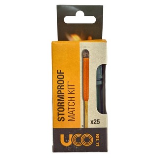 UCO Stormproof Match Kit 防風防水火柴 附擦片 MT-SM-CONT-GR 綠色 48g 25支, 1盒