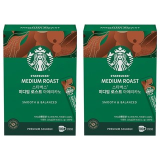 스타벅스 미디엄 로스트 아메리카노 원두커피믹스, 1.1g, 100개입, 2개