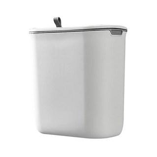 西格傢飾 壁掛滑蓋廚房垃圾桶, 9L 白色 ABS材質, 26 x 15 x 28cm, 1個