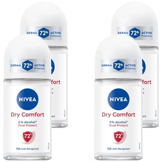 NIVEA 妮維雅 止汗爽身乳液 乾適活力Plus, 50ml, 4瓶