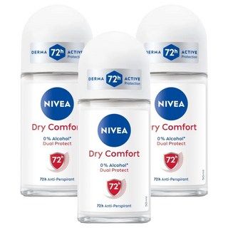 NIVEA 妮維雅 止汗爽身乳液 乾適活力Plus, 50ml, 3瓶
