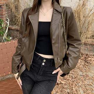 LUNA GIRL 女款 Morit 皮革夾克 L25FJK070311