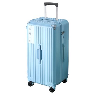 KOLKO 大容量胖胖防撞行李箱, 輕量耐刮材質 ABS+PC, 空間容納 46x33x86cm, 多色選擇, 可登機尺寸, 32吋, 冰川藍, 1個