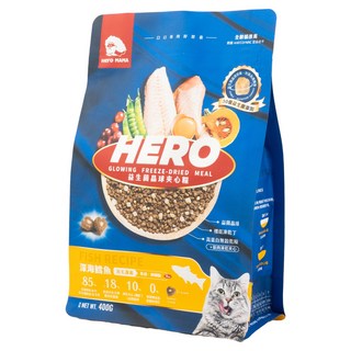 Hero MAMA 全齡貓 益生菌凍乾晶球糧, 深海鱈魚, 400g, 1包
