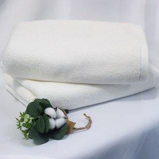 Cotton Cloud 30支棉紗浴巾, 2個, 白色