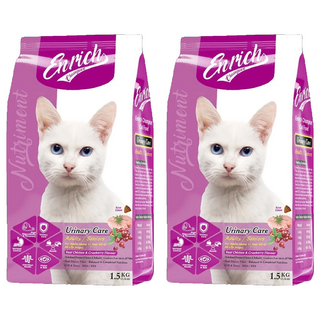 Enrich Champion 成貓/老貓 尿道保健配方 貓糧, 雞肉 + 蔓越莓, 1.5kg, 2袋