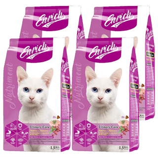 Enrich Champion 成貓/老貓 尿道保健配方 貓糧, 雞肉 + 蔓越莓, 1.5kg, 4袋