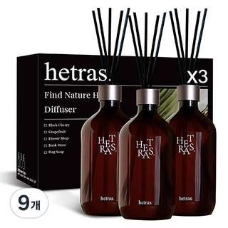 헤트라스 프리미엄 대용량 디퓨저, 남산, 500ml, 9개