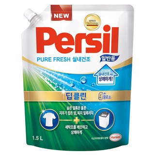 Persil 寶瀅 韓國原裝進口 室內晾衣型酵素洗衣精補充包, 1.5L, 1包
