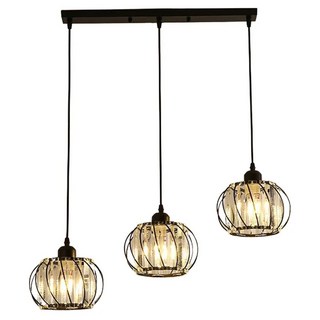 Honey Comb 工業風玻璃水晶餐吊燈 餐廳燈飾 現代簡約, 黑