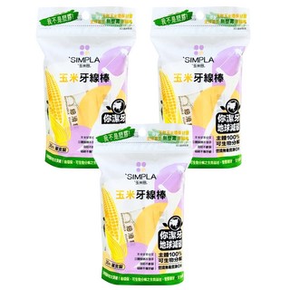 SIMPLA 玉米田 滑溜牙線棒, 16mm, 36個裝, 3包