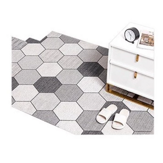 玄關地墊 PVC刮泥絲圈地墊 可DIY剪裁 底部防滑, 120 x 100cm, 淺灰階, 1個